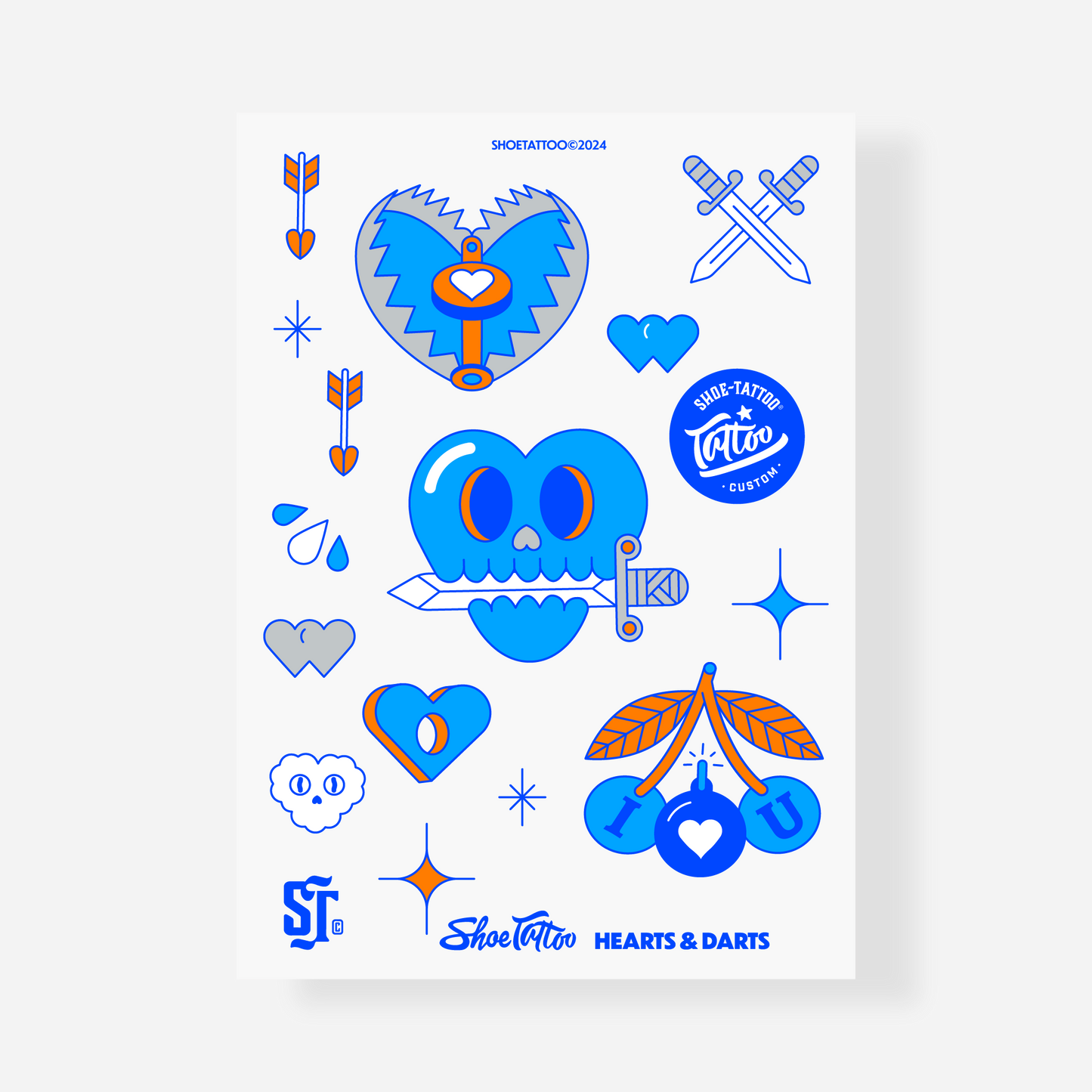 BLUE HEART NEON