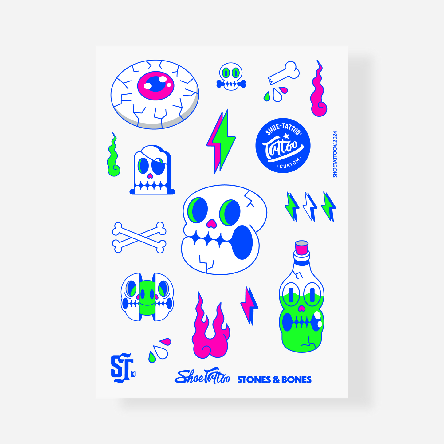 GREEN SKULL NEON